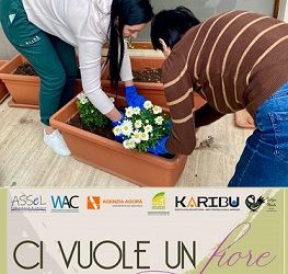 Laboratorio giardinaggio a cura dei beneficiari dei progetti Sai: “Ci vuole un fiore” – 5 Maggio 2022.”