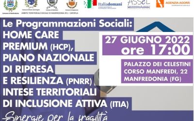 27/06/2022 – Le Programmazioni Sociali, Sinergie per le Fragilità.